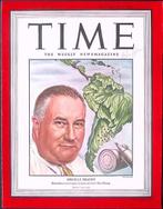 Cover Time Magazine1945 met  Spruille Braden (lijst optie), Verzamelen, Militaria | Tweede Wereldoorlog, Verzenden, Foto of Poster