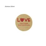 10 stickers labels kraft love rood hart staffelkorting, Ophalen of Verzenden, Nieuw