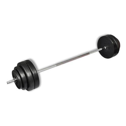 vidaXL Halter met gewichten 60 kg, Sport en Fitness, Fitnessmaterialen, Nieuw, Verzenden