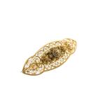 Vintage gouden Zeeuwse knoop broche | filigrain techniek, Goud, Gebruikt, Ophalen of Verzenden, Overige kleuren