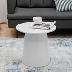 Salontafel Nyd rond 40x44 cm wit tafel met stabiel onderstel, Verzenden, Nieuw