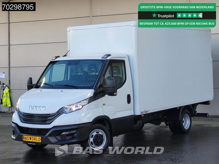 Iveco Daily 35C16 Laadklep Dubbellucht Bakwagen 160PK Airco, Auto's, Bestelauto's, Lease, Handgeschakeld, Financial lease, Wit