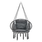 Hangstoel Kailua met kussen katoen max 150 kg donkergrijs