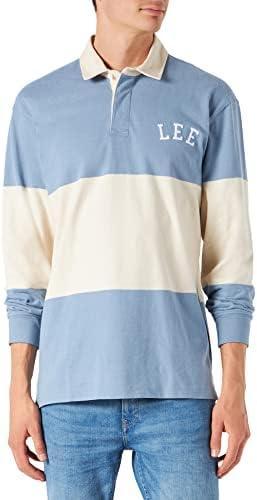 -50% Lee  Lee Ls rugby tee dreamy blue  maat S, Kleding | Heren, T-shirts, Blauw, Nieuw, Verzenden