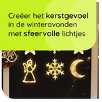Kerstverlichting Raam Engel, Maan, Sneeuwvlokken - 73-82cm -, Diversen, Kerst, Verzenden, Nieuw