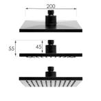 Doucheset Zwart | Regendouche | Nieuw | OP=OP, Ophalen of Verzenden, Nieuw, Koper, Douche