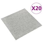 vidaXL Tapijttegels 20 st 5 m² 50x50 cm lichtgrijs, Doe-het-zelf en Verbouw, Vloerdelen en Plavuizen, Verzenden, Nieuw