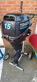 Tohatsu 15PK buitenboordmotor MFS15C – 2015, Ophalen, 10 tot 30 pk, Viertaktmotor, Zo goed als nieuw