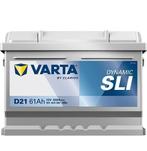 Varta Auto accu 12 volt 61 Ah SLI Dynamic type D21, Ophalen of Verzenden, Nieuw