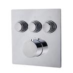 Afbouwdeel Inbouwthermostaat BWS Caral Klik Pro 3-weg Chroom, Ophalen of Verzenden, Nieuw, Chroom, Kraan