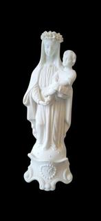 Beeldje - Maria met kindje Jezus - 30 cm - Biscuit porselein, Antiek en Kunst