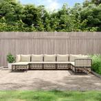 vidaXL 8-delige Loungeset met kussens poly rattan, Verzenden, Nieuw, Rotan, Loungeset