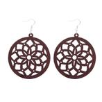 Houten Oorbellen | Starflower, Sieraden, Tassen en Uiterlijk, Oorbellen, Ophalen of Verzenden, Nieuw