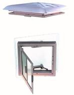 MPK Dakluik 40x40cm Melkglas Grote Kap+Combirollo Wit, Nieuw