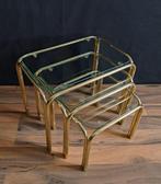 Set bijzettafels - Metaal - Drie vintage bijzettafeltjes, Antiek en Kunst, Kunst | Designobjecten