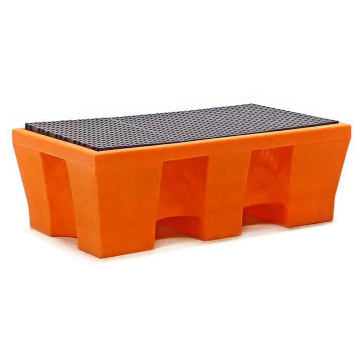 Gebruikte Kunststof lekbakken opvangbak voor 2 x 200 l vaten, Diversen, Overige Diversen, Gebruikt, Ophalen of Verzenden