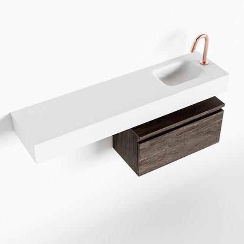 MONDIAZ ANDOR 60cm toiletmeubel dark brown. LEX 120cm, Doe-het-zelf en Verbouw, Sanitair, Bad, Nieuw, Ophalen of Verzenden