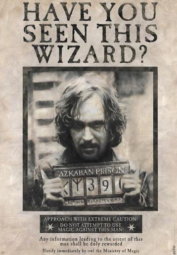 Poster Harry Potter - Wanted Sirius Black 61x91,5cm beschikbaar voor biedingen