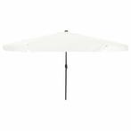vidaXL Tuin Parasol met LED Verlichting 395 x 245 cm Sand, Verzenden, Nieuw, 3 tot 4 meter