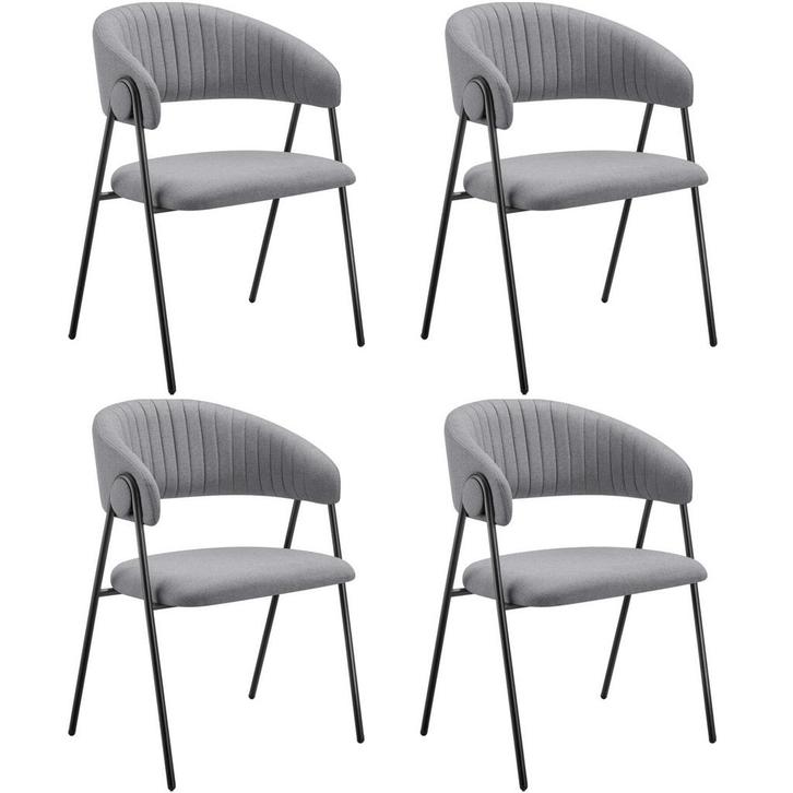 Eetkamerstoel Bedano, gestoffeerd, geweven stof, 150 kg - gr, Huis en Inrichting, Stoelen, Verzenden