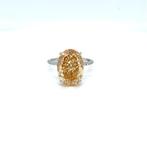 Ring - 14 karaat Witgoud - 9.53ct. tw. Geel Diamant (Fancy, Nieuw