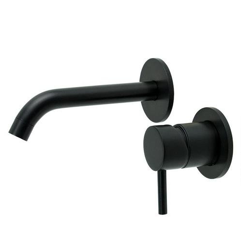 Inbouw wastafelkraan rond mat zwart, Doe-het-zelf en Verbouw, Sanitair, Nieuw, Verzenden