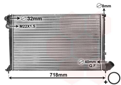 RADIATOR VOOR PEUGEOT 406 8_ 1995-1999 00001301GE, Auto-onderdelen, Airco en Verwarming, Nieuw, Ophalen of Verzenden