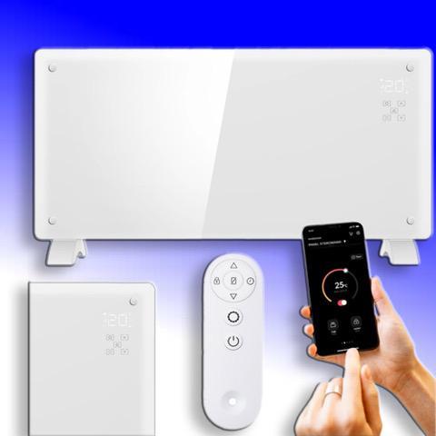 Elektrische convector kachel glas 2000watt Wit, Wifi, Huis en Inrichting, Kachels, Verzenden