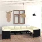 vidaXL 9-delige Loungeset met kussens poly rattan zwart, Tuin en Terras, Tuinsets en Loungesets, Verzenden, Nieuw, Rotan, Loungeset