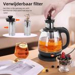 Waterkoker glas- met LED - 1L - 2200W - Zwart •, Witgoed en Apparatuur, Waterkokers, Verzenden, Zo goed als nieuw
