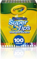 Crayola - Supertips - Viltstiften - 100 Wasbare Viltstiften, Ophalen of Verzenden, Zo goed als nieuw