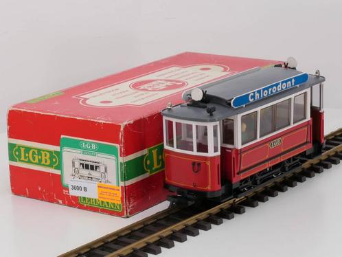 LGB 3600 B Tram aanhangwagen, metallrader (Locomotieven), Hobby en Vrije tijd, Modeltreinen | Overige schalen, Overige typen, Gebruikt