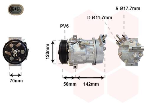 AIRCO COMPRESSOR VOOR FIAT CROMA 194 2005-2007 12843774, Auto-onderdelen, Airco en Verwarming, Nieuw, Ophalen of Verzenden