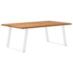 vidaXL Eettafel met natuurlijke rand massief eikenhout, Huis en Inrichting, Tafels | Eettafels, Verzenden, Nieuw