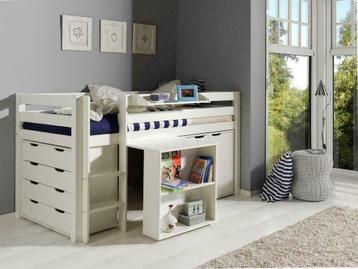 Halfhoogslaper met Bureau en Kasten veel modellen en kleuren beschikbaar voor biedingen