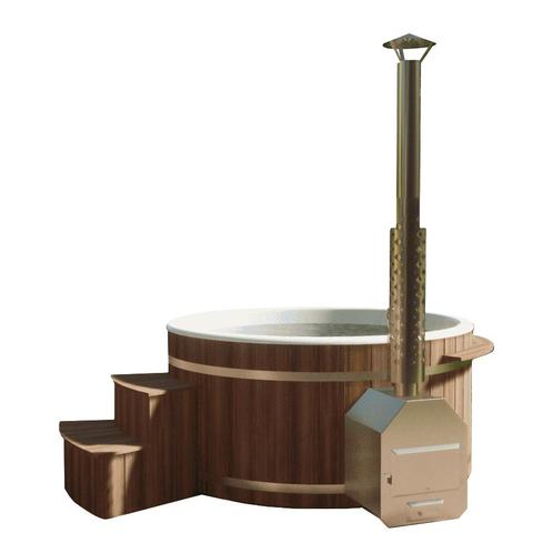 Red Cedar houtgestookte hottub voor 6-8 personen, Tuin en Terras, Jacuzzi's, Nieuw, Filter, Inbouw, Ophalen of Verzenden