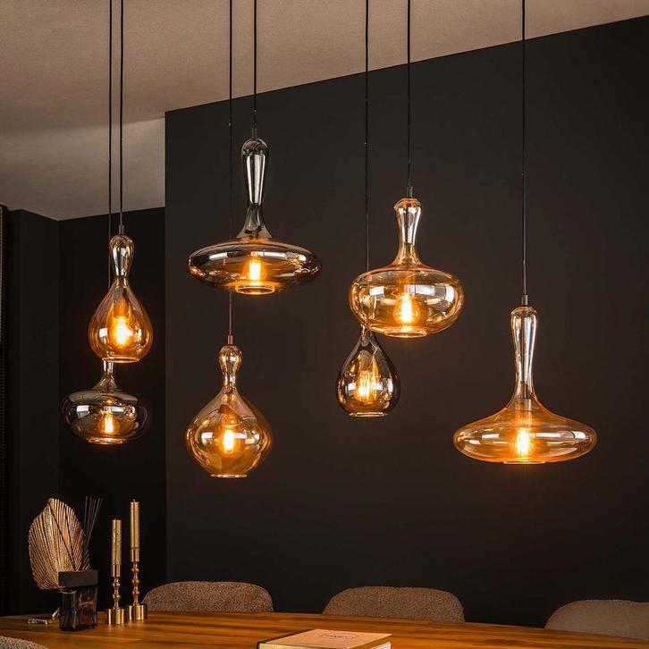 *WOONWINKEL* Hanglamp Met Glazen Karaffen, Huis en Inrichting, Lampen | Hanglampen, Nieuw, Verzenden