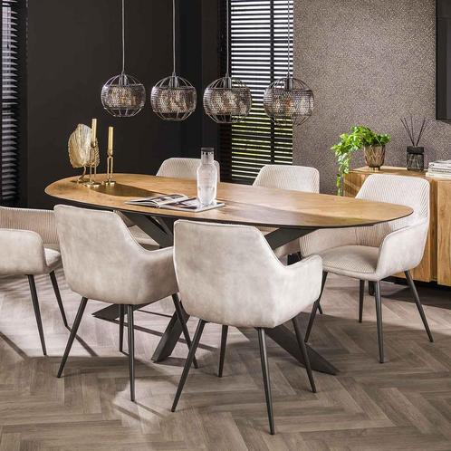 *WOONWINKEL* Organische Eetkamertafel Teak 215 Cm, Huis en Inrichting, Tafels | Eettafels, Nieuw, Verzenden
