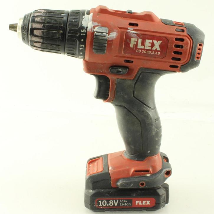 Flex DD 2G 10.8-LD Boormachine met Oplader en 2x Accus, Doe-het-zelf en Verbouw, Gereedschap | Boormachines, Ophalen of Verzenden