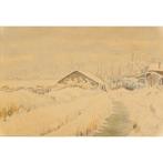 C van den Enden Verschuren, Aquarel Winter Landschap, Antiek en Kunst, Ophalen