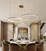 3 Ringen Hanglamp Goud Of Zwart - Met Afstandsbediening, Nieuw, Overige materialen, Ophalen of Verzenden, 75 cm of meer