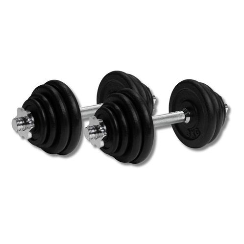 VirtuFit Dumbbellset Pro - Verstelbare Halterset - Gietijzer, Sport en Fitness, Fitnessmaterialen, Dumbbell, Verzenden