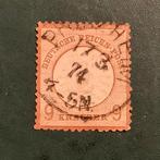 Duitse Rijk 1872 - 9 Kreuzer groot Brutschield met dubbel, Postzegels en Munten, Postzegels | Europa | Duitsland, Gestempeld