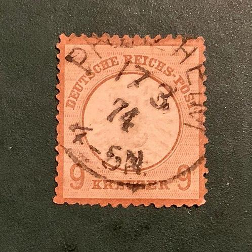 Duitse Rijk 1872 - 9 Kreuzer groot Brutschield met dubbel, Postzegels en Munten, Postzegels | Europa | Duitsland