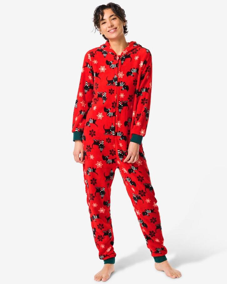 HEMA Takkie en Siepie onesie voor volwassenen rood, Kleding | Dames, Ondergoed en Lingerie, Verzenden