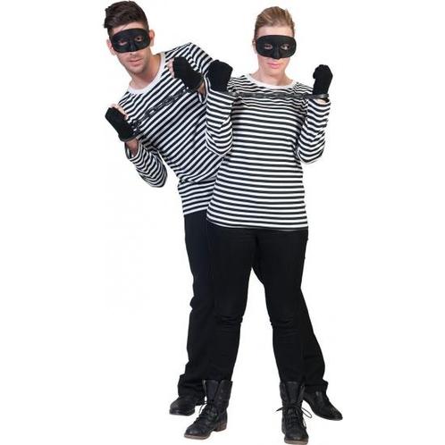 Zwart wit boevenshirt - Boeven kleding, Kleding | Heren, Carnavalskleding en Feestkleding, Ophalen of Verzenden