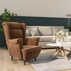 vidaXL Fauteuil fluweel bruin, Huis en Inrichting, Fauteuils, Verzenden, Nieuw