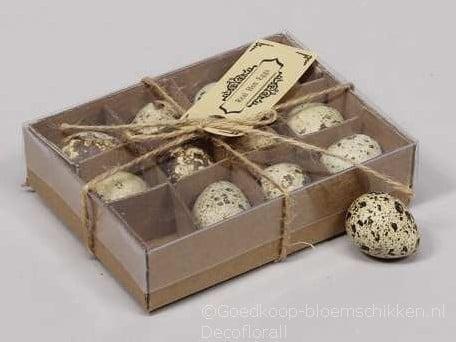 Kwarteleitjes 12 stuks uitgeblazen voor decoratie, Hobby en Vrije tijd, Knutselen, Nieuw, Ophalen of Verzenden