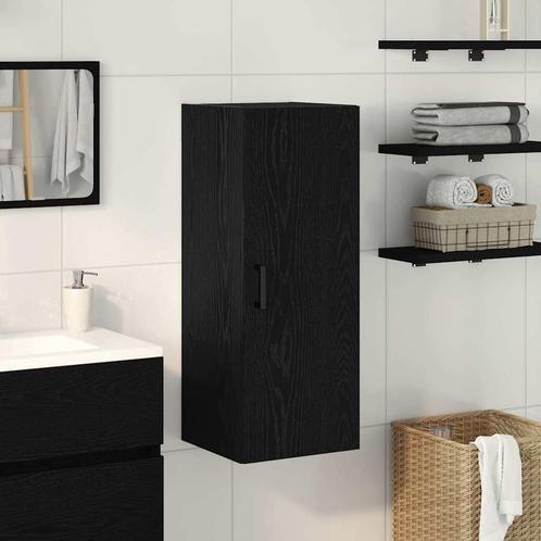 vidaXL Wandkast 34,5x34x90 cm bewerkt hout zwart, Huis en Inrichting, Kasten | Buffetkasten, Nieuw, Overige houtsoorten, Verzenden