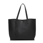 Modieuze zwarte schoudertas voor dames - 36x11x30 cm - ge..., Sieraden, Tassen en Uiterlijk, Tassen | Schoudertassen, Ophalen of Verzenden